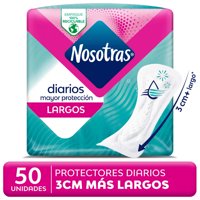 Protectores Diarios Largos - Control Humedad 50 Un Nosotras