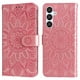 thumbnail image 5 of Funda tipo cartera FOXDOCK para Samsung Galaxy A54 5G , diseño girasol en relieve, cuero PU, cierre magnético, soporte y tarjetero, 5 of 5