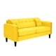 thumbnail image 2 of Sofa New Retro 3c + 2 Pouf Felpa 00 Amarillo, 2 of 6