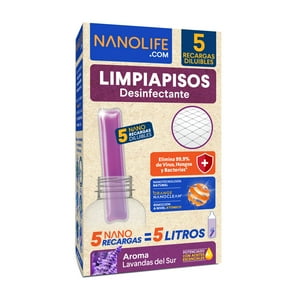Nanolife - Limpia Piso Desinfectante Recarga Lavanda (5X)