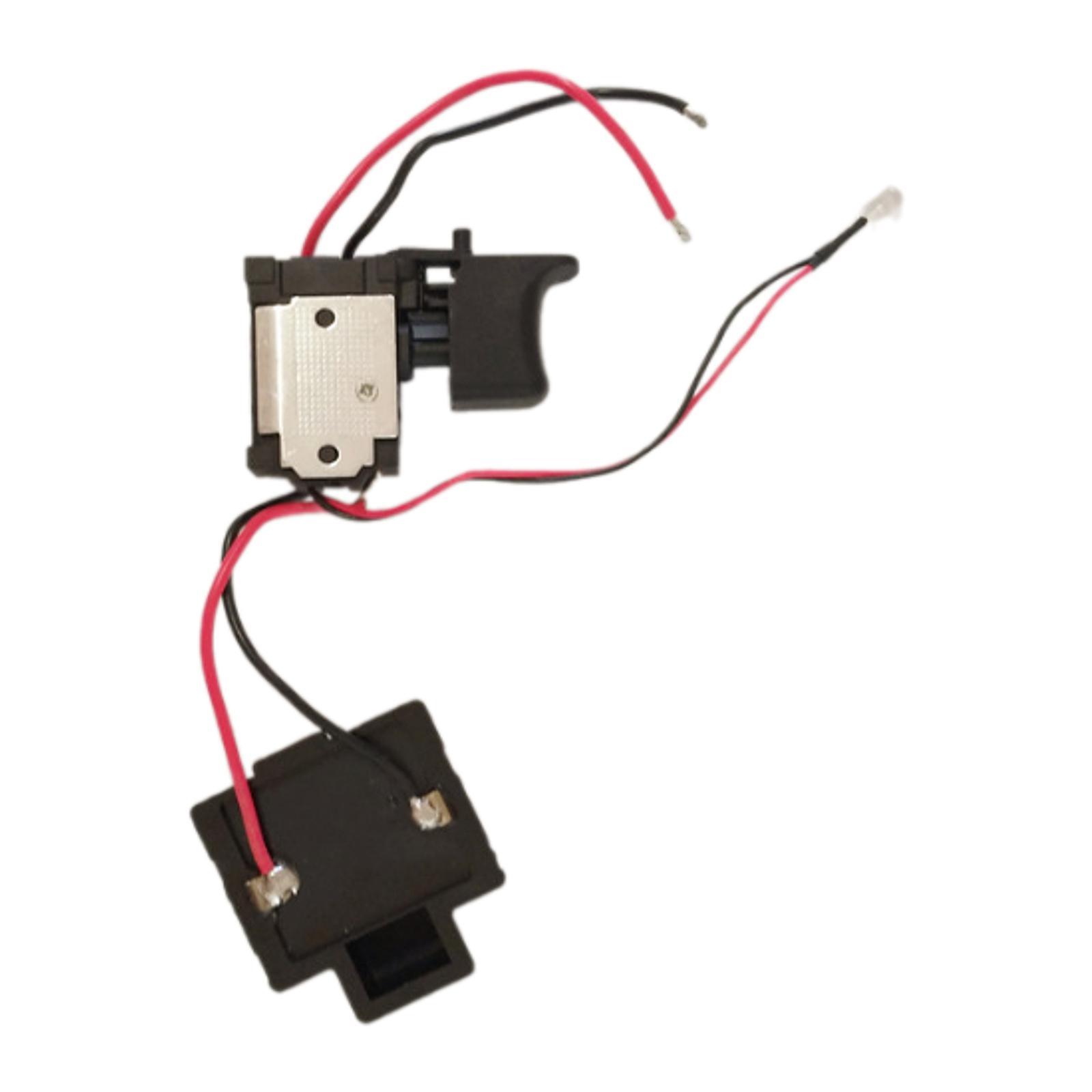 Magideal - Interruptor De Taladro Eléctrico, Llave Eléctrica, Interruptor De Botón Con Luz Pequeña Para Herramientas Eléctricas, Piezas De Repuesto De 24V, 16A