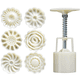 thumbnail image 2 of Juego de 7 moldes para bombas de baño. Incluye 1 prensa para bombas de baño y 6 sellos diferentes para hacer bombas de baño. Kit de moldes para pastel de luna., 2 of 8