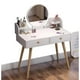 thumbnail image 1 of Tocador De Madera Con Espejo 2 Cajones Blanco, 1 of 2