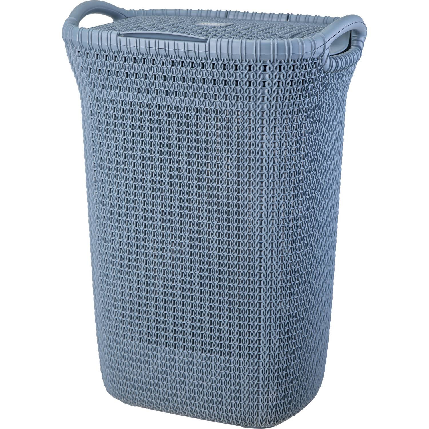 Reyplast - Cesto Canasto Para Ropa Khipu 60 Lts Con Tapa Color Azul