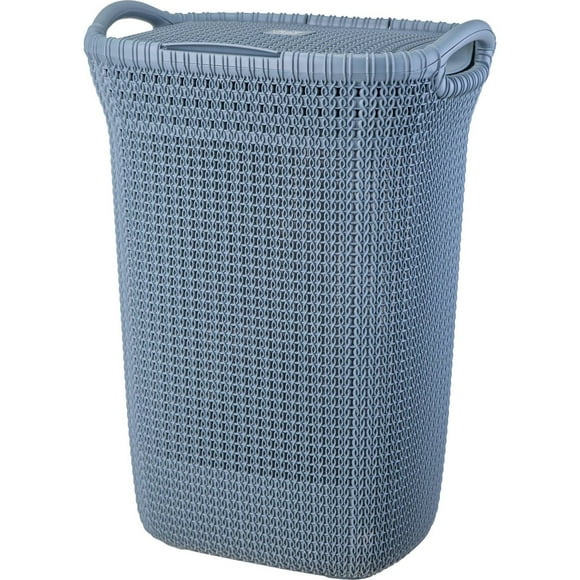 Cesto Canasto Para Ropa Khipu 60 Lts Con Tapa Color Azul