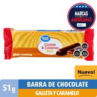 Barra De Chocolate Con Galletas Y Caramelo 51 G Great Value