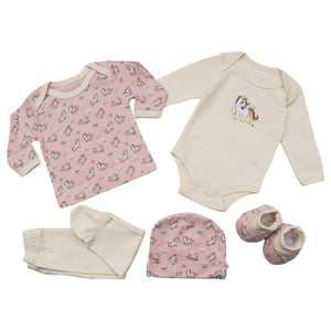 Pumucki - Ajuar Ropa Interior Rosado Talla 0-6M