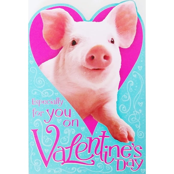 Tarjeta de felicitación «Cerdos y besos especialmente para ti» de San Valentín