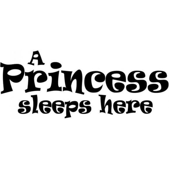 Decomural A Princess Sleeps Here Girls Nursery WS-17715
