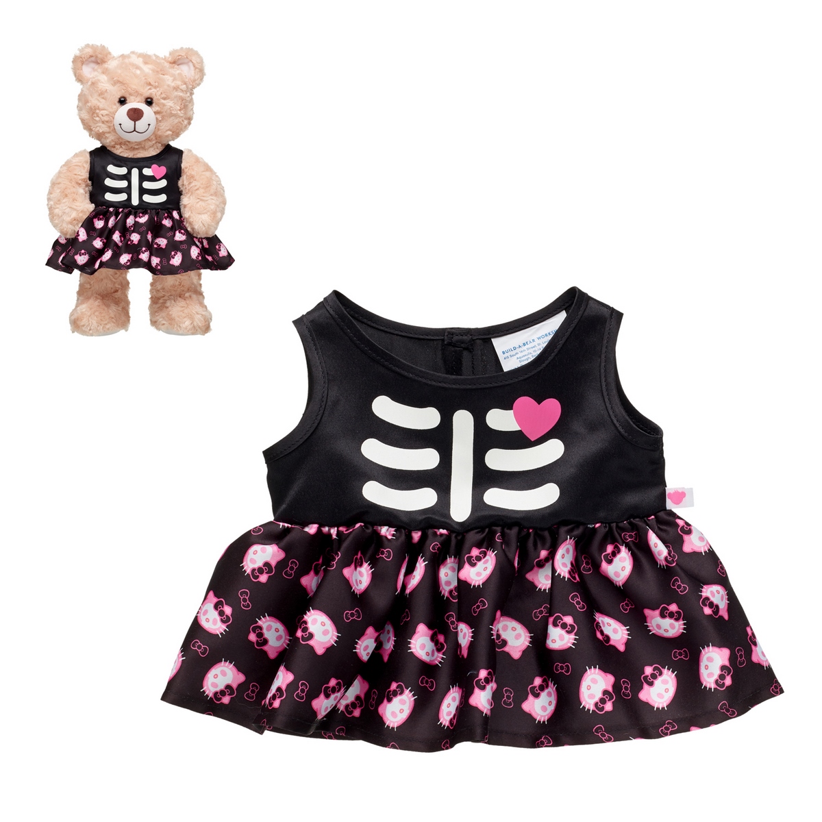Build A Bear - Vestido Esqueleto Hello Kitty Build-A-Bear