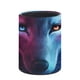 thumbnail image 3 of Lobo Galaxia-theme Cylinder Pen Holder Pencil Organizer with Flannel Lining PVC Leather Material Cardboard Base for study work 10*8CM, 3 of 6