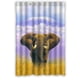 thumbnail image 1 of Cortina de ducha de elefante hipster con ganchos, tamaño 48 x 72 pulgadas, 1 of 3