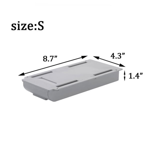 Under Desk Storage Drawer, 2pcs Self-Adhesive Under Desk Drawer Slide-out, Stick On Drawer Under Desk Organizer Pen Holder Hidden Storage Under Desk Pull Out Drawers Trays For Office, School, Home