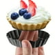 thumbnail image 2 of 6pcs Mini Tart Pans 4 Inch With Removable Bottom, Nonstick Round Quiche Pie Pan Set, Cupcake Muffin Mold Tin Pan Baking Tool, Reusable Quiche Bakeware Carbon Steel For Pies, Cheese Cakes, Desserts, 2 of 4