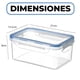 thumbnail image 2 of 3 Taper Contenedor Hermético Plástico 1500ml Comida Almuerzo, 2 of 10
