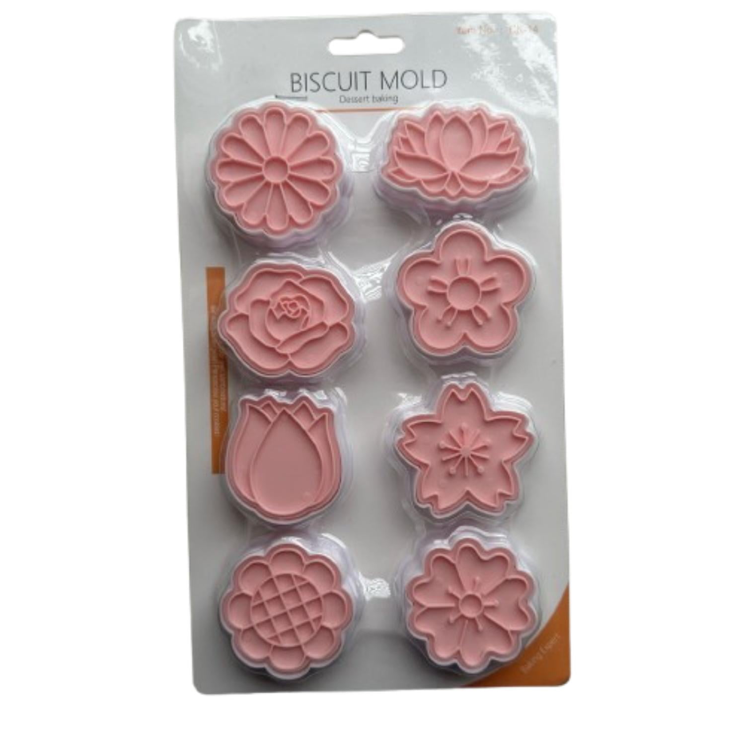 Genérico - Cortador Galletas Flores Estampadas Blanco