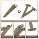 thumbnail image 4 of 2 piezas de bisagras de soporte de tapa plegable de 3.2", bisagra de elevación con tornillos, bronce, 4 of 7