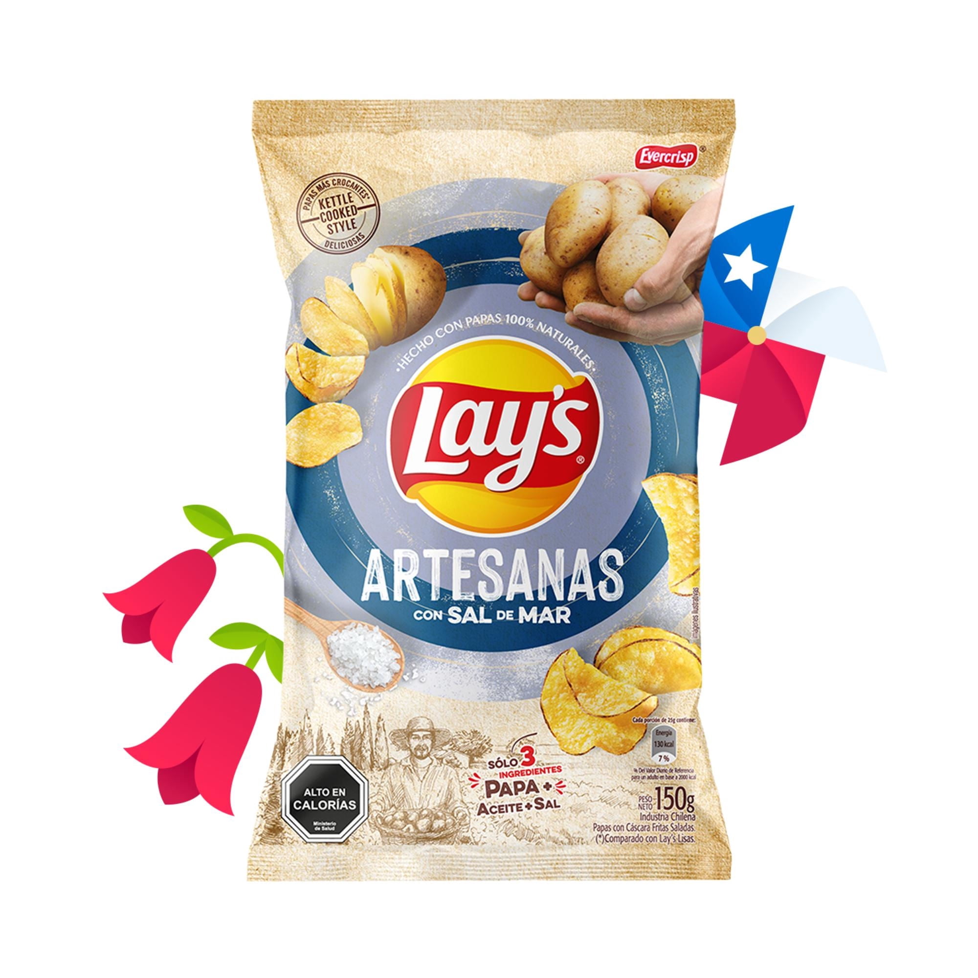 Papas Fritas Artesanas Sal De Mar 150 g Lay's