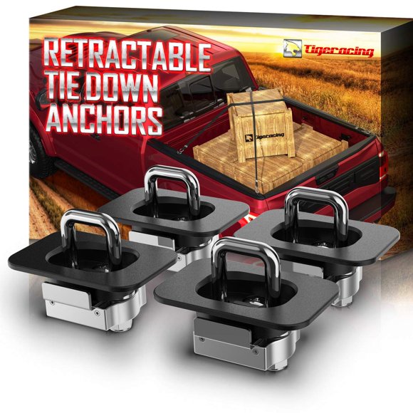 Cama retráctil Tigeracing para camión Tie Down Anchors, 3000 libras