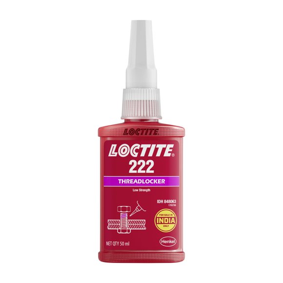 Adhesivo fijador de roscas Loctite 222 de baja resistencia, 50 ml