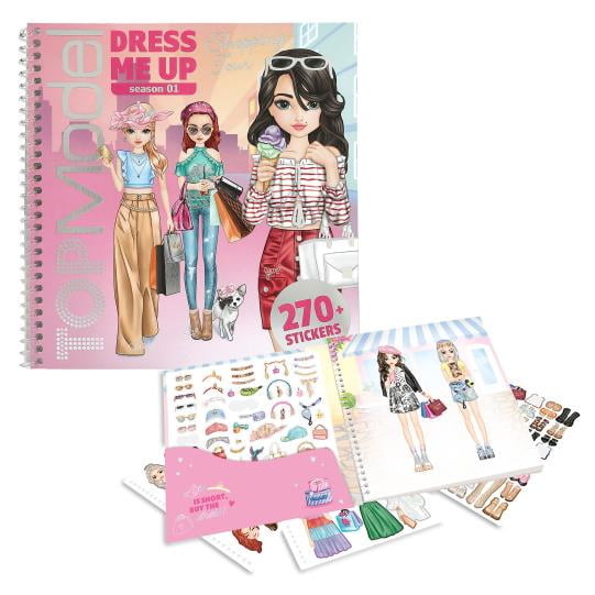 Cuaderno Dress Me Up Shopping Tour con 11 paginas de stickers TOPModel