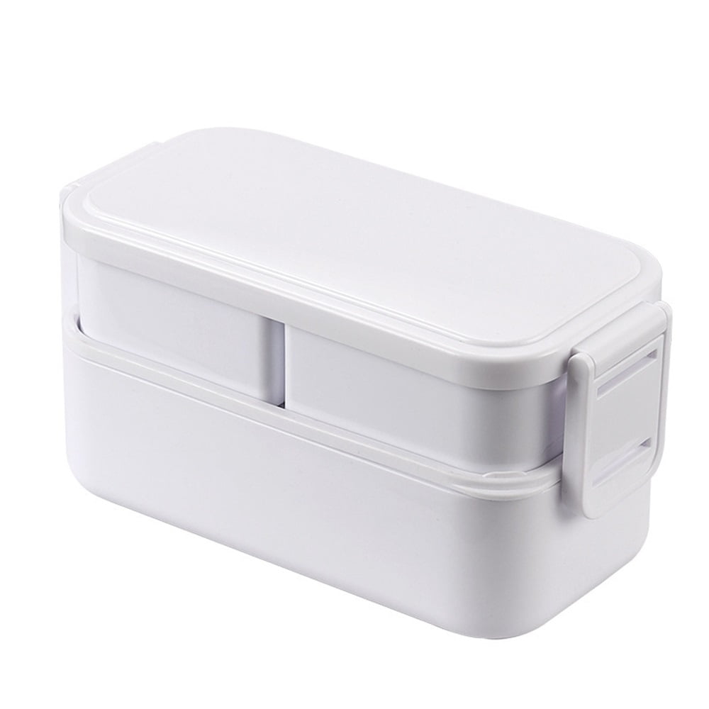 Xusx111 - Caja Bento Para Adultos, Separada Para Hombres Y Mujeres, Conjunto De Utensilios Y Recipientes De Inmersión, Linda Caja Bento, Calentable Por Microondas (blanco) + Bolsa Aislada