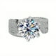 thumbnail image 3 of 925 Sterling Silver 5 Carat Moissanite Ring - Luxurious Faux Diamond Inlay for Commemorative, Birthday, Wedding, Engagement, and Proposal Gifts, 3 of 4