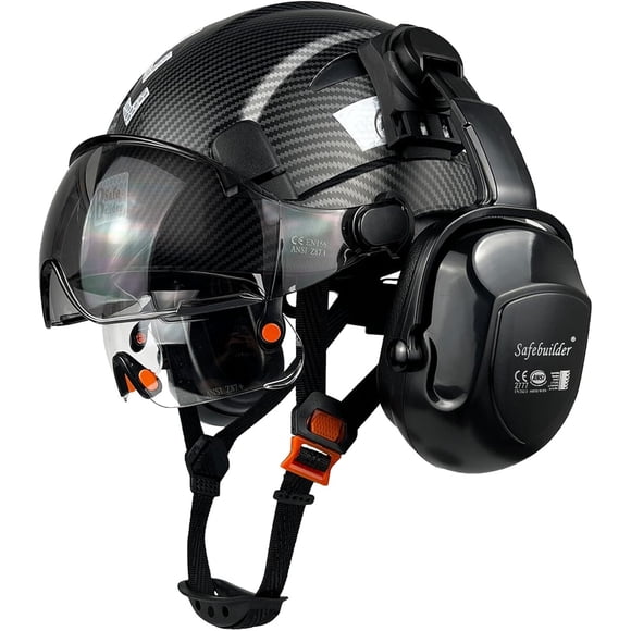 Casco Seguridad Safebuilder CR082VER ABS Visor Orejeras 53-63 cm