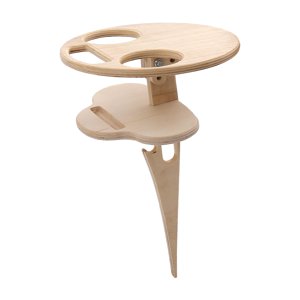 Bothyi - Mesa De Picnic Portátil Estante De Vidrio Muebles De Exterior Para Viajes Al Aire Libre Color De Madera De Césped