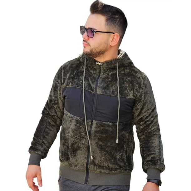 Polerón Peludo Canguro Hombre Premium 0253