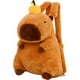 thumbnail image 1 of Mochila Peluche Capibara Bolso Kawaii Capybara Marrón Claro Liso 35cm Puede almacenar cosas, 1 of 8