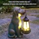 thumbnail image 4 of Estatua de jardín de perro JOYBEE farol solar de resina para exterior, 4 of 7
