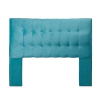 Dgb - Respaldo Cama 2 Plazas Felpa Turquesa Sevilla Cp