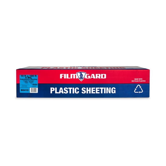 Lámina de plástico Film-Gard de polietileno negro de 4 mm x 30 m