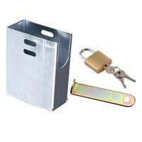 Ioensy - Cubierta De Bloqueo De Grifo Exterior Candado De Grifo Antirrobo Para Park Silver Square