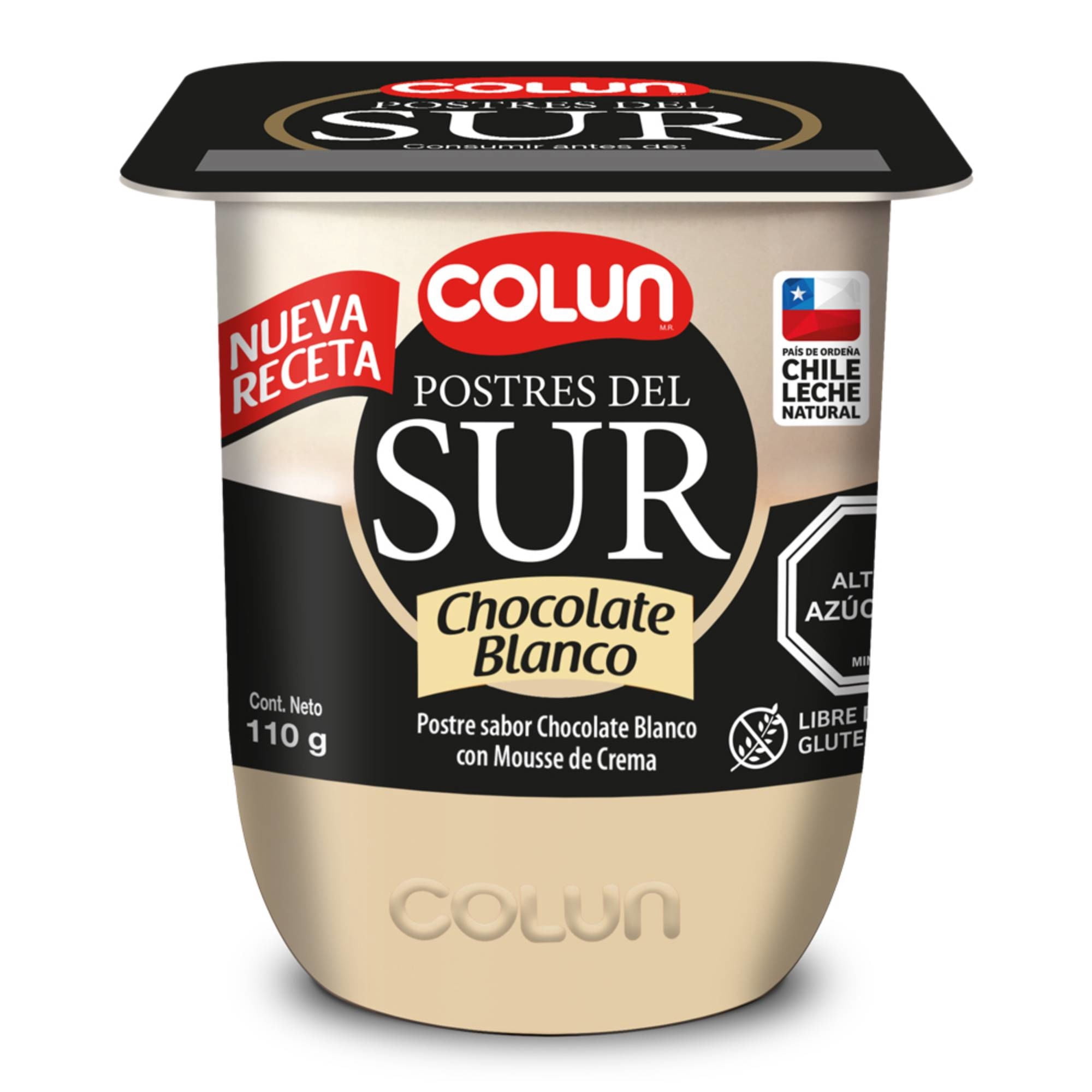 Postre del Sur Sabor Chocolate Blanco Pote, 110 g