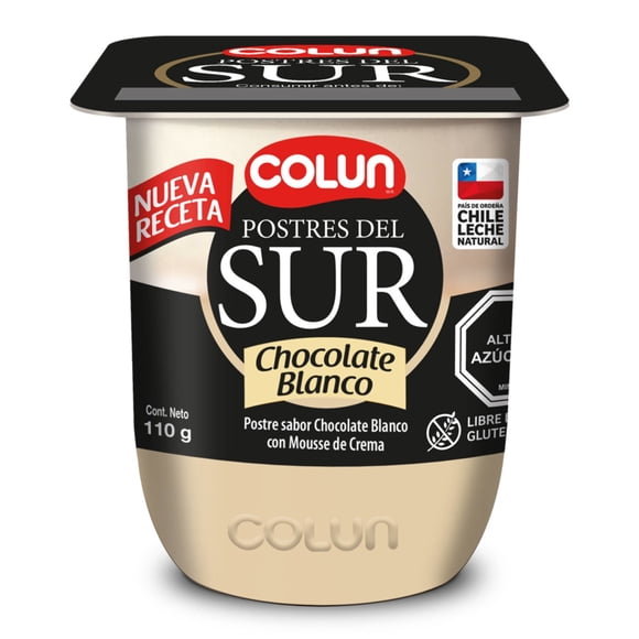 Postre del Sur Sabor Chocolate Blanco Pote, 110 g