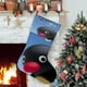 thumbnail image 1 of Pingu Tema: Calcetines de Navidad, fino lino blanco para colgar en escaleras y chimenea, decoración navideña para el hogar, regalo de Navidad. 45cm × 32cm, 1 of 5