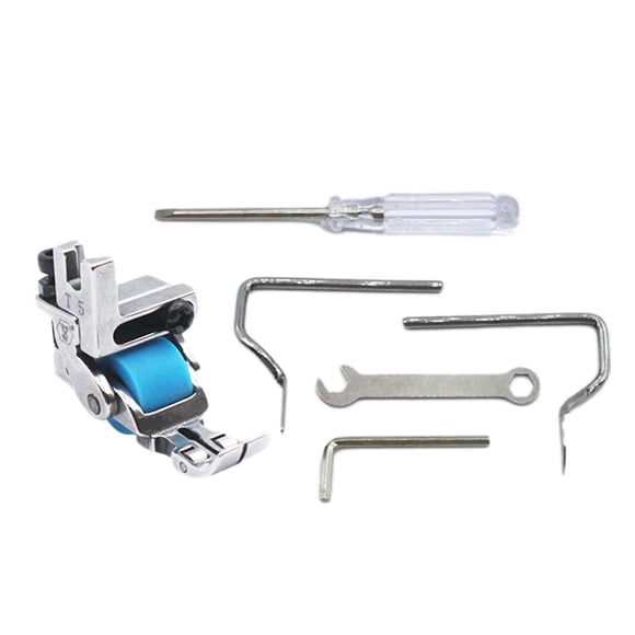 Prensatelas Para Máquina De Coser Industrial 5 En 1 Para Tela Gruesa, Gasa, Jeans, Rueda De Goma