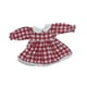 thumbnail image 2 of 1:12 Accesorios Para Vestir Muñecas Ropa Hecha A Mano Para Figuras De Acción Femeninas De 6" Vestir Red Grid, 2 of 3