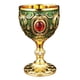 thumbnail image 3 of Copa Medieval Vintage Hecha A Mano Grabada Boda Novedad Decoración Verde, 3 of 5