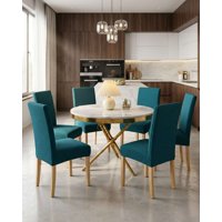 Mylhogar - Pack De 6 Fundas De Sillas Diseño Texturizado De Hojas