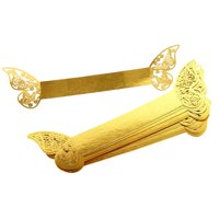 Magideal - 20X Anillos De Mariposa Para Servilletas, Hebillas Para Servilletas, Servilleteros De Mariposa, Decoración De Regalos Para Fiesta, Recepción De Boda, Oro Reflectante