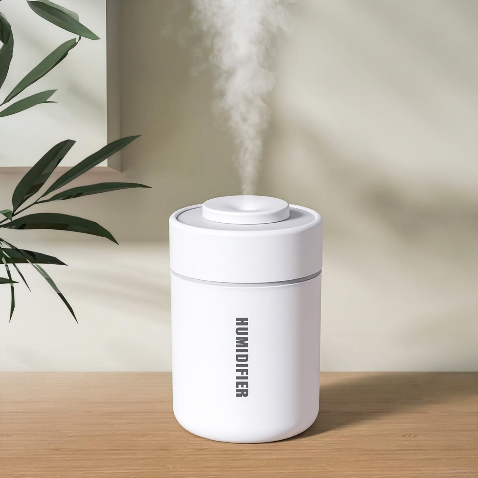 Humidificador Portátil Daskternie Mini Usb Cool Mist De 180 Ml, Blanco Y Gris