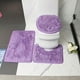 thumbnail image 2 of 3pcs Thick Velvet Bath Mat Set, Bathroom Rugs For 3 Pieces, Toilet Mats, Soft Comfortable, Water Absorption, Non-Slip, Thick, Easier To Dry For Floor Mats, Bathroom Accessories, 2 of 3