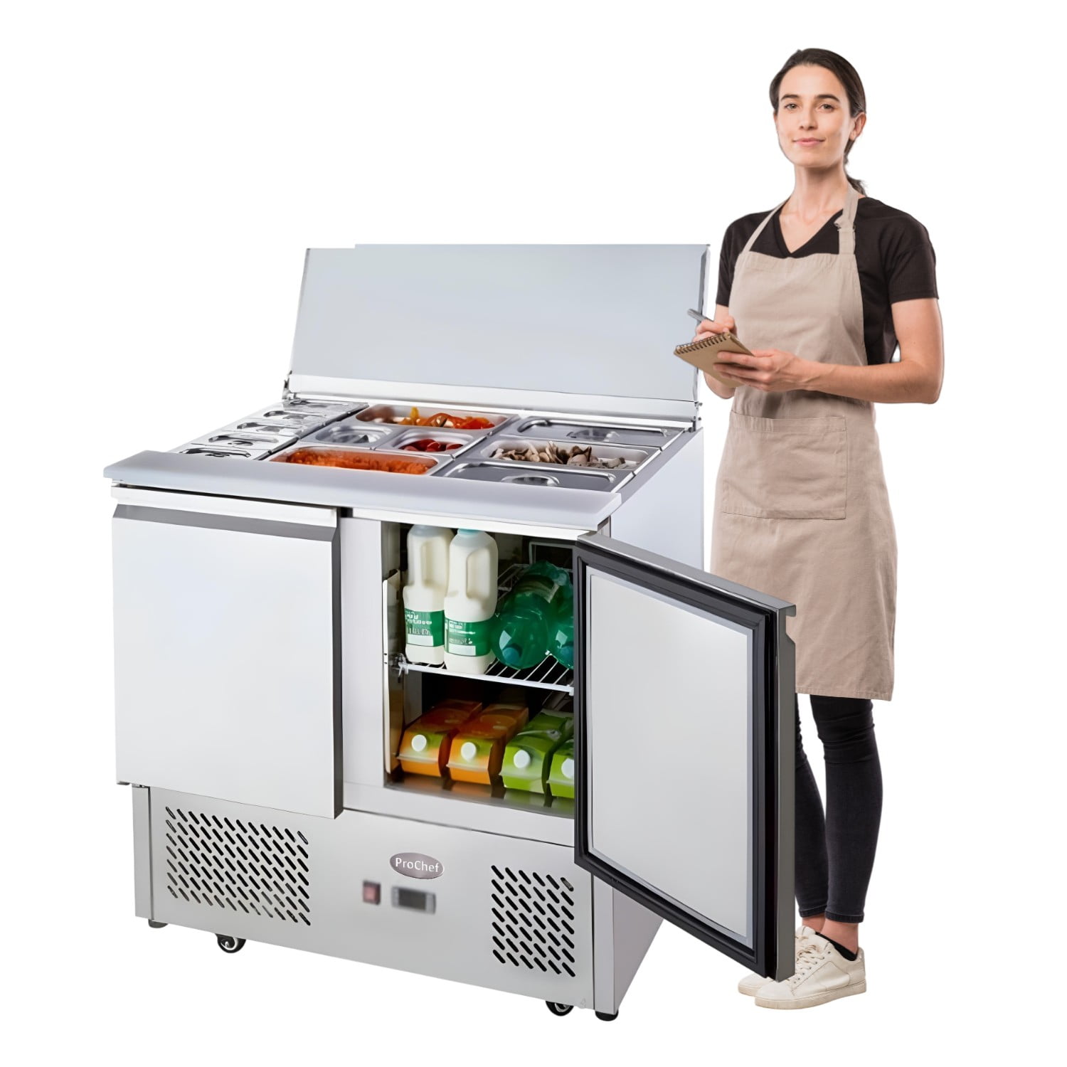 Prochef - Meson Refrigerado Saladette 90 Cm. 300 Lt. Ac.inox Esl3800