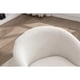 thumbnail image 2 of Teddy Fabric Swivel Accent Armchair Barrel Chair With Black Powder Coating Metal Ring,Ivory White, 2 of 3