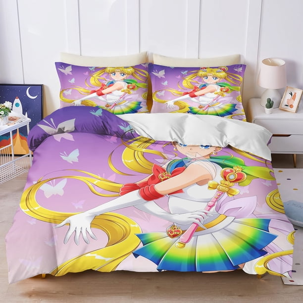 Sailor Moon Cover Quilt Cartoon Duvet Home Childrens Bedding Custom Made Set Kingreathable Bedding