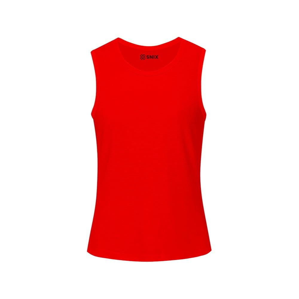 Snix - Camiseta Femenina Dry Fit Sin Mangas - Roja Talla Xs