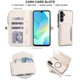 thumbnail image 4 of Para Samsung Galaxy A17 / A26 Bloqueo RFID Multifuncional 2 en 1 Funda de Billetera de Cuero PU Suave con Tapa Magnética Ranuras para Múltiples Tarjetas Bolsillo con Cierre con Correa de Hombro y, 4 of 9